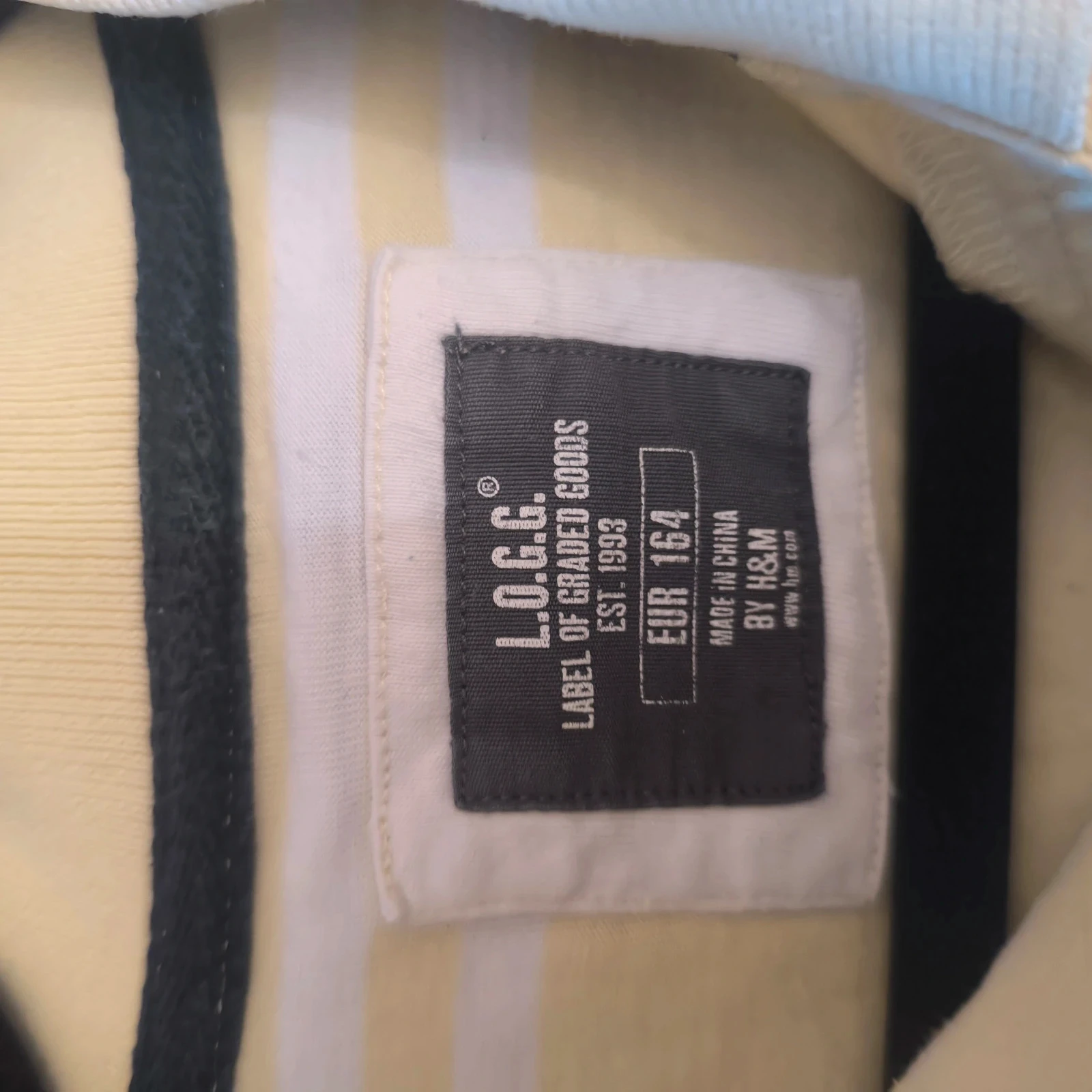Polo LOGG H&M amarelo listrado pastel T36/S Vintage – photo 4